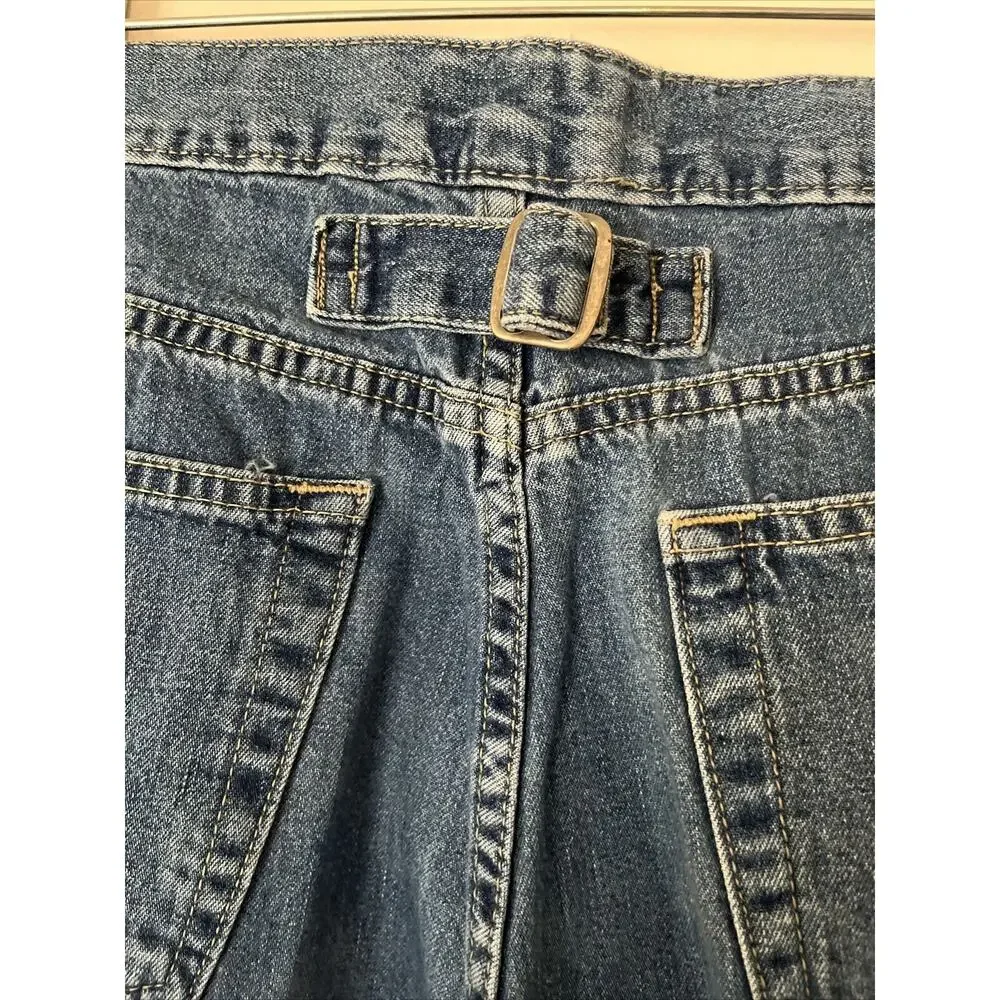 Frayed Brand Womens Mom Jeans High Rise Bootcut Denim Pants Relaxed Size 31